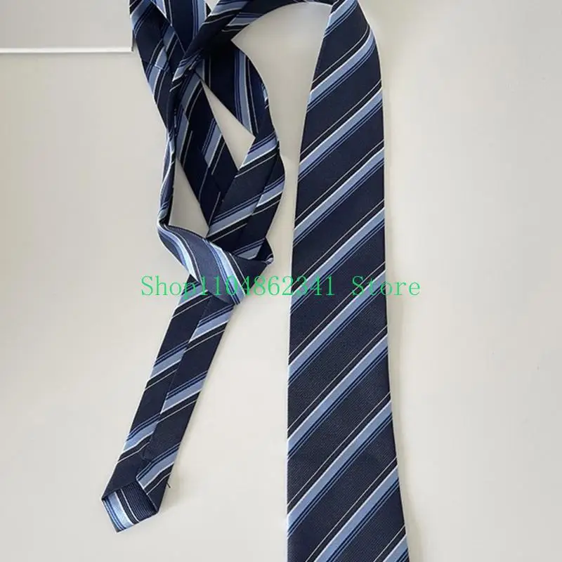 الرقبة المخطط الأكاديمي 5ASD في زرقاء البوليستر الأزرق البوليستر طالب موحد طويل التعادل مثالي لاستخدام المدارس والمكاتب