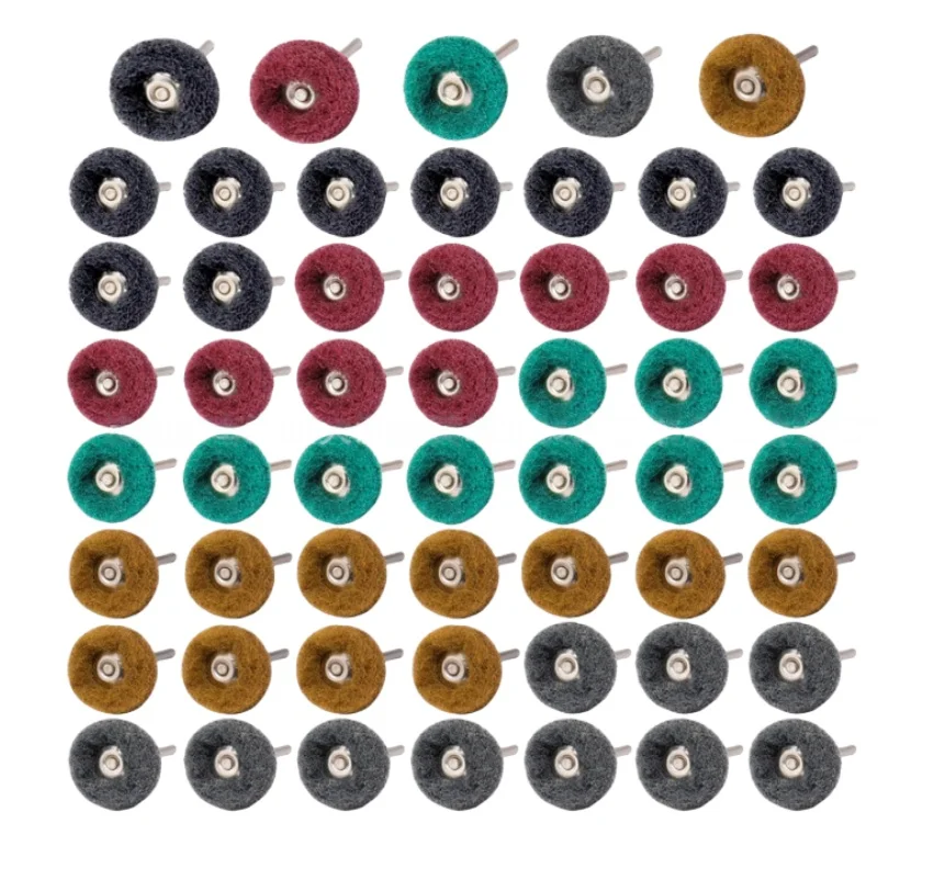 

50 шт., разные сердечники 3 мм, диаметр 25 мм, чистящая подушечка, полировальная головка, полировка металла