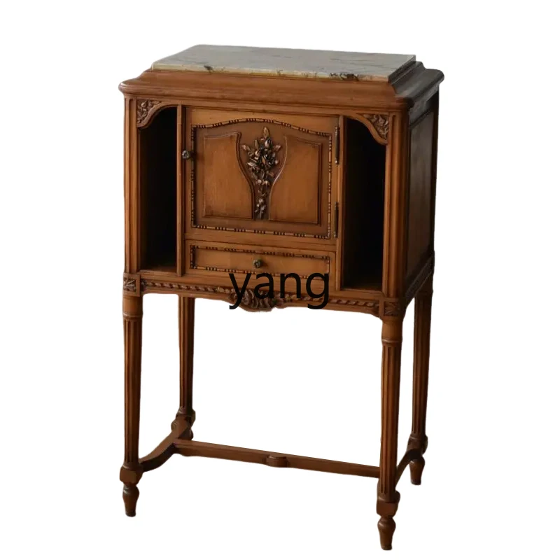 

YHM Solid wood porch Large capacity locker Carved foyer cabinet