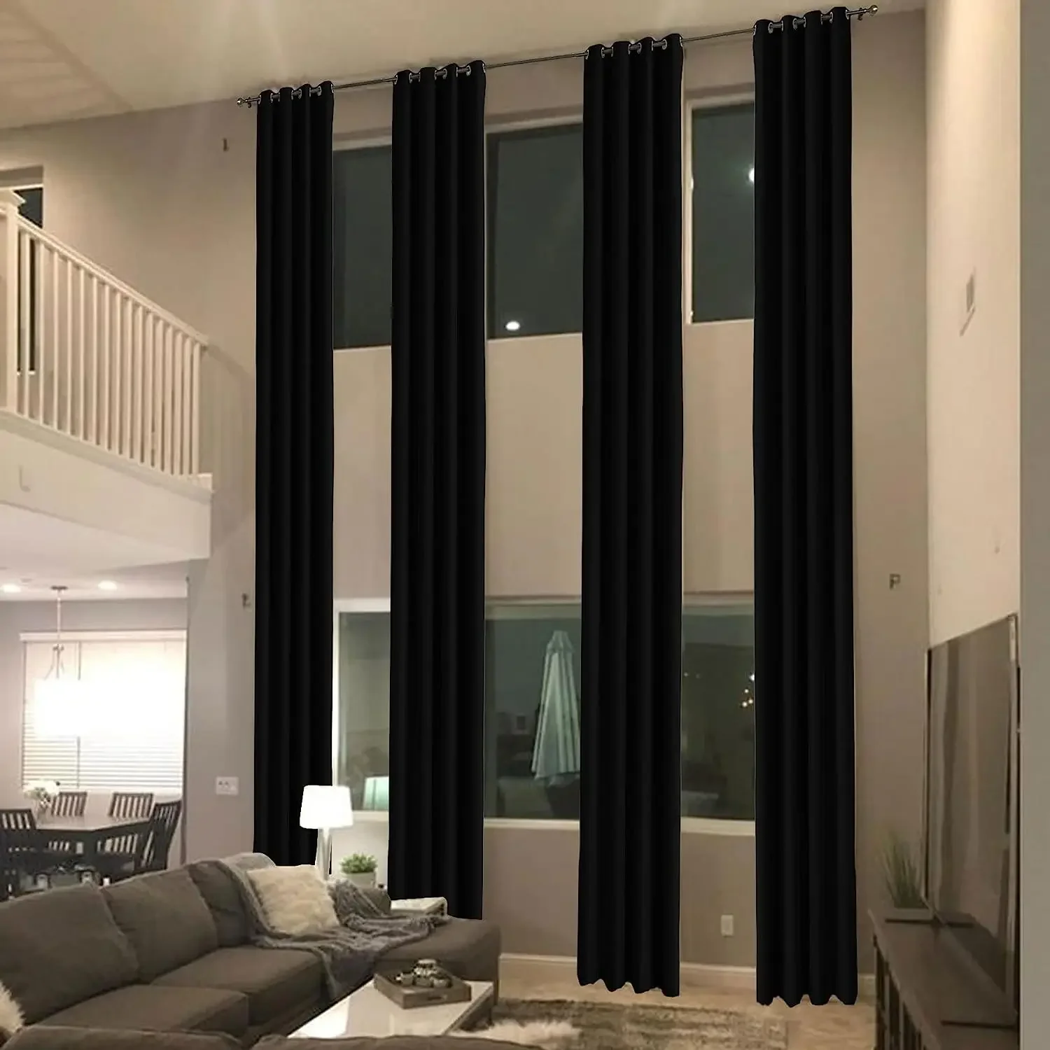 500CM Height Customized 75% Blackout Curtains 450CM Thermal Living Room Curtains Bedroom Extra Long 400CM High Ceiling Curtain