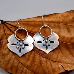 1 pair of handmade tribal earrings Unique design. Suitable for daily decoration and parties, atmospheric Bohemian accessories