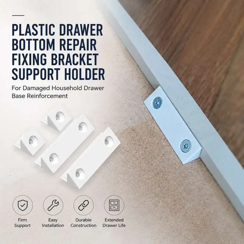 Plastic Drawer Bottom Repair Fixing Bracket Support Holder For Damaged Household Drawer Base Reinforcement