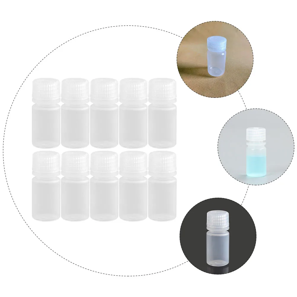

10pcs Acid Alkali Resistant Pp Bottle High Temperature Resistant Reagent Container For Laboratory Food Factory Chemical Plant