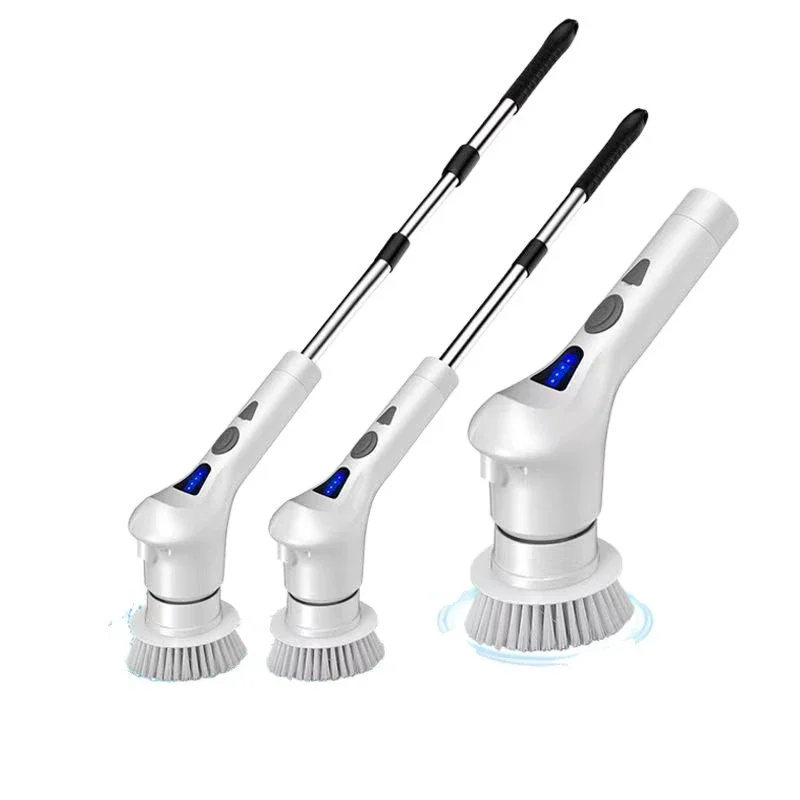Electric Multi-Functional Cleaning Brush Extendable Rechargeable Handheld Power Scrubber for Kitchen Bathroom Glass
