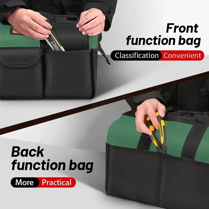 Tool Bag Multifunctional Storage Electrician Wear Resistant Thickened Canvas Electrician Woodworking Tool Bag Portable