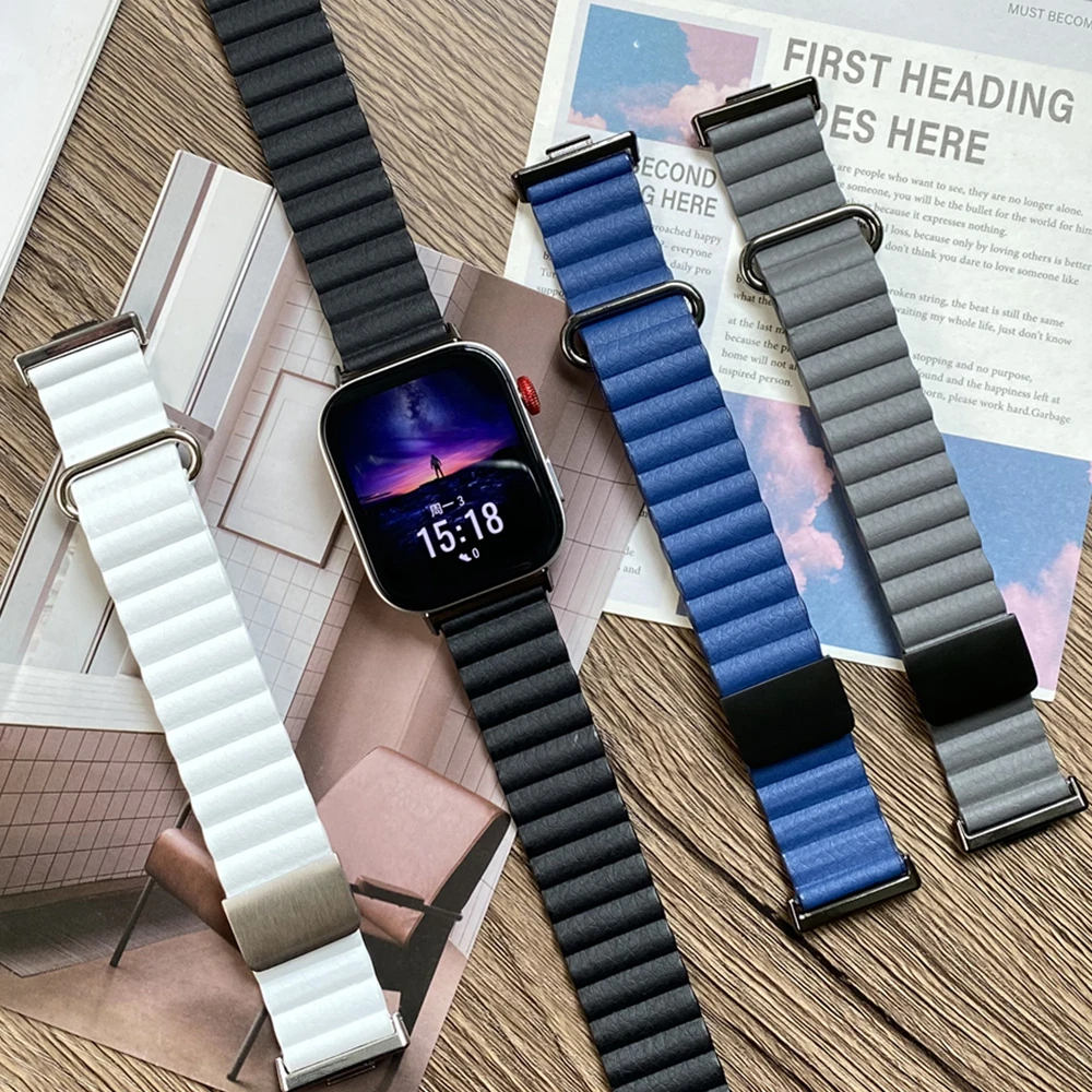Magnetic Loop for Huawei Watch Fit 3 Strap Leather Bracelet Wristband Redplacement correa Watchband for Huawei Fit3 Accessories