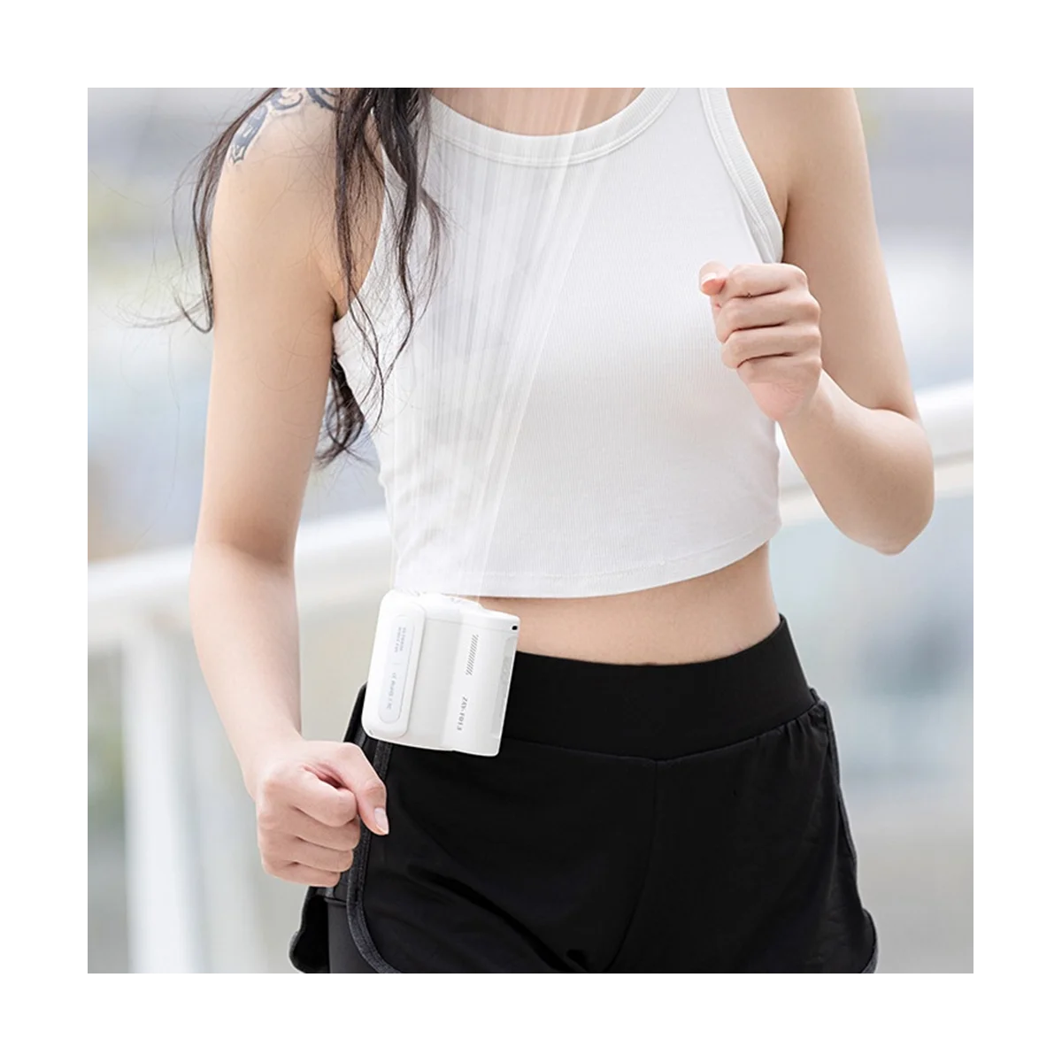 

Portable fan USB Portable Personal Hanging Waist Fan 4500MAh Recharge Wearable Electric Fan Outdoor Sports Air Conditioner Fan-A