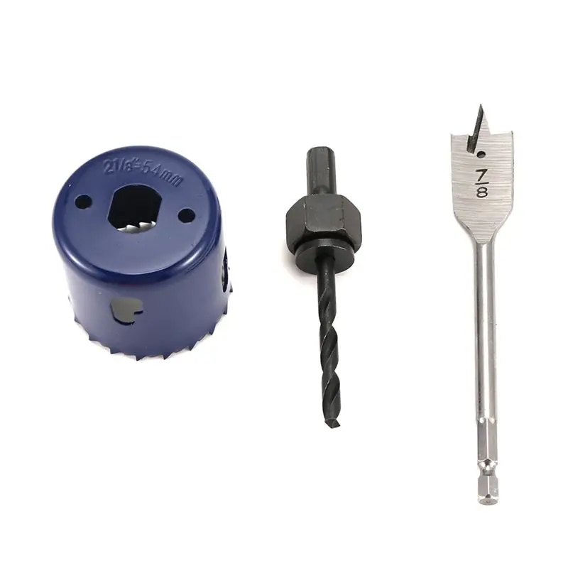 B27B Door Lock Installation Kit Door Lock Hole Saw Door Knob Installation Kit With 2-1/8 Inch Holesaw Door Lock Installation