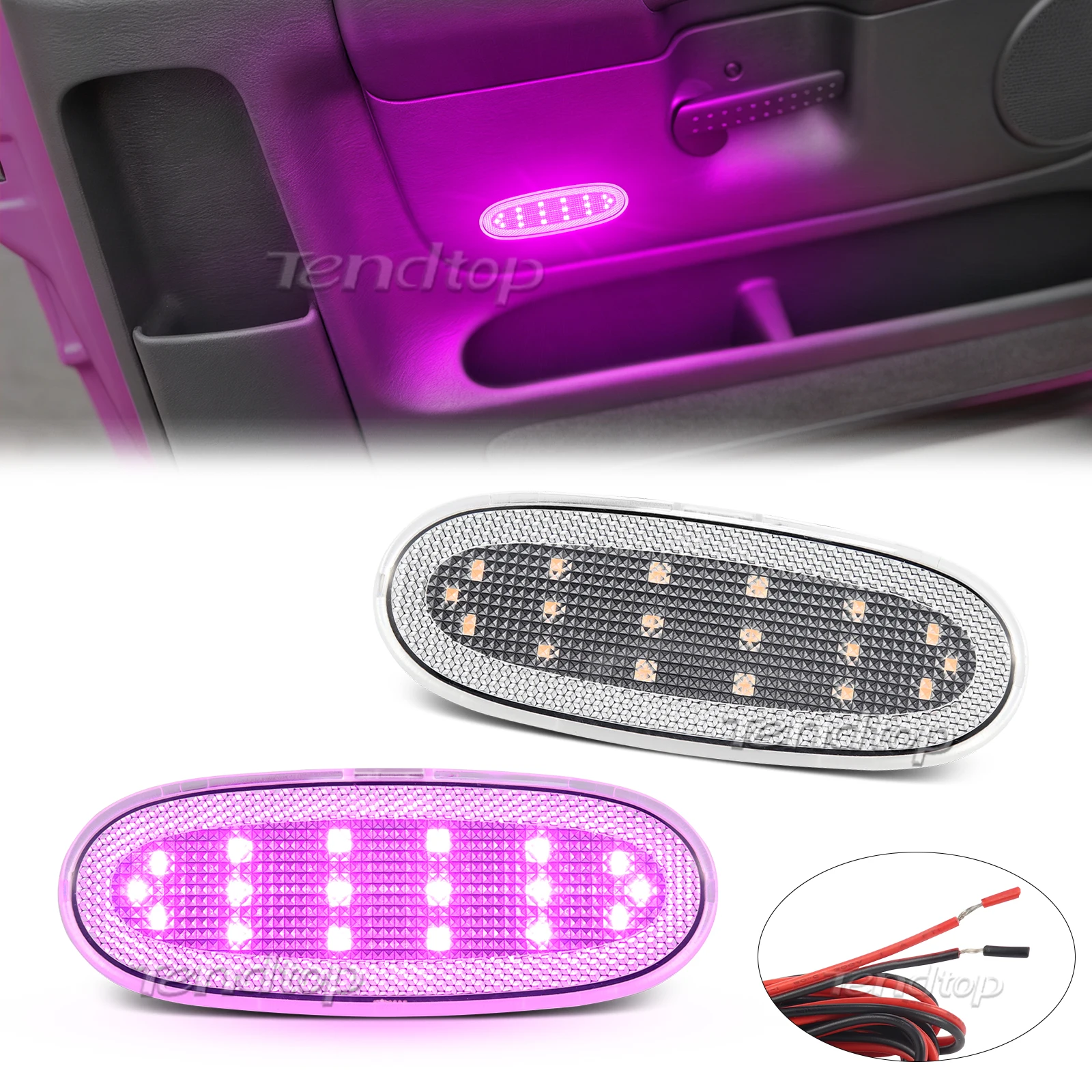 White LED Interior Courtesy Lamp Door Panel Reflector Light For Dodge Ram 1500 2500 3500 4500 5500 Durango Chrysler Aspen