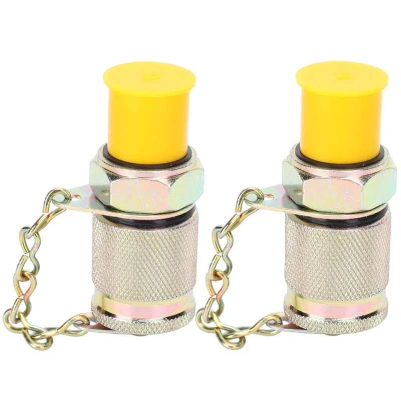 

2Pcs Hydraulic Test Adapter High Pressure Hose Fitting Measuring Point Coupling Tool(1/4inM16 X 2 )
