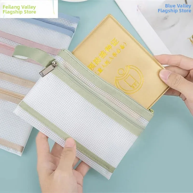 Waterproof Zipper Card Holder Transparent Document Organizer  Size for Driving License Passport Coins Bank Cards