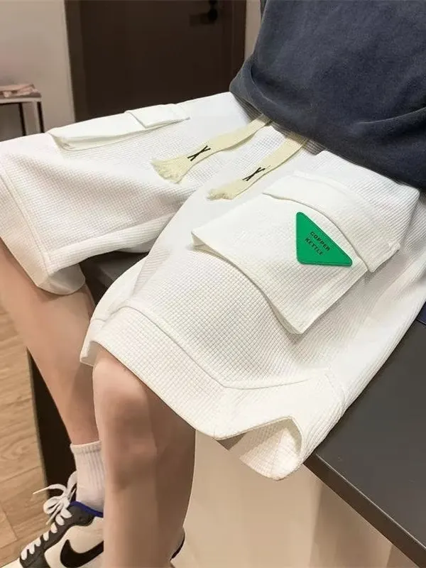 

Men's Summer Faion American Military een Work Pants Thin Loose Five-Point Casual Straight Cotton Trousers ort orts