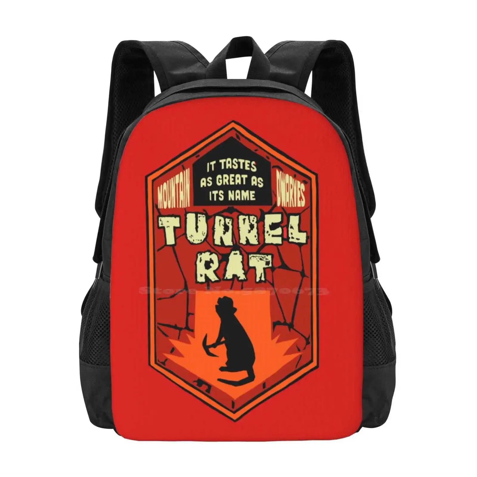 Deep Rock Galactic - Tunnel Rat Logo Hot Sale Schoolbag Backpack Fashion Bags Tunnel Rat Craft Beer Gaming Mining Dwarves