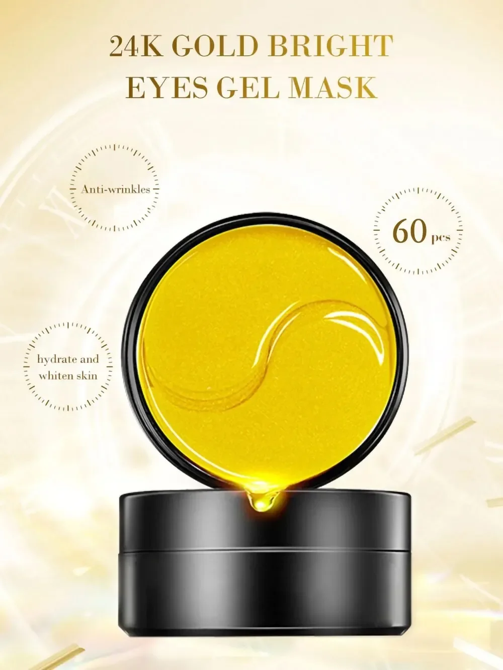 60 個ゴールデン保湿アイマスク目のくまの疲労を和らげ、目の - Eye Pad Collagen のレビューと価格