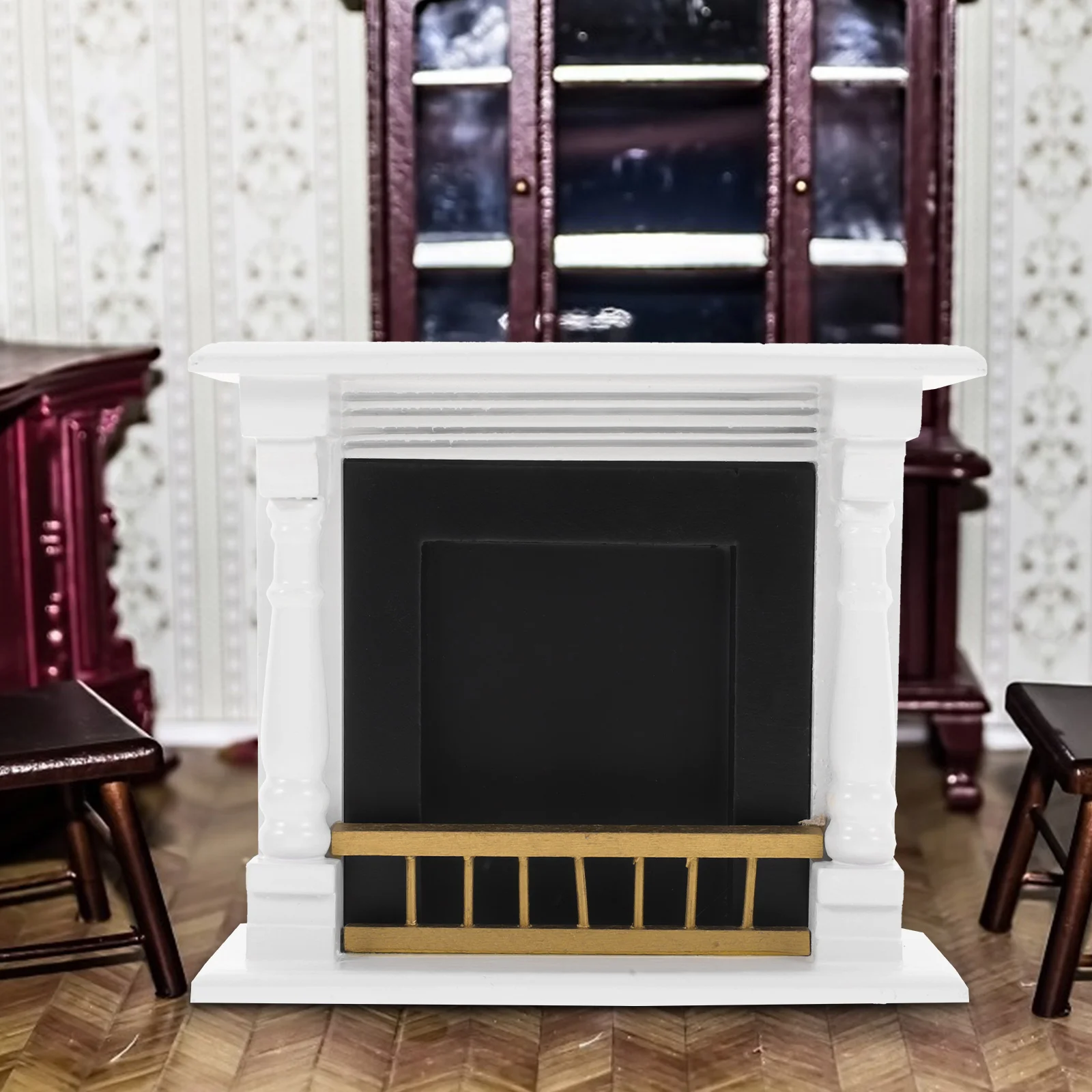 Decor Dollhouse Fireplace Accessories Decorate Mini Model Furniture for Miniature