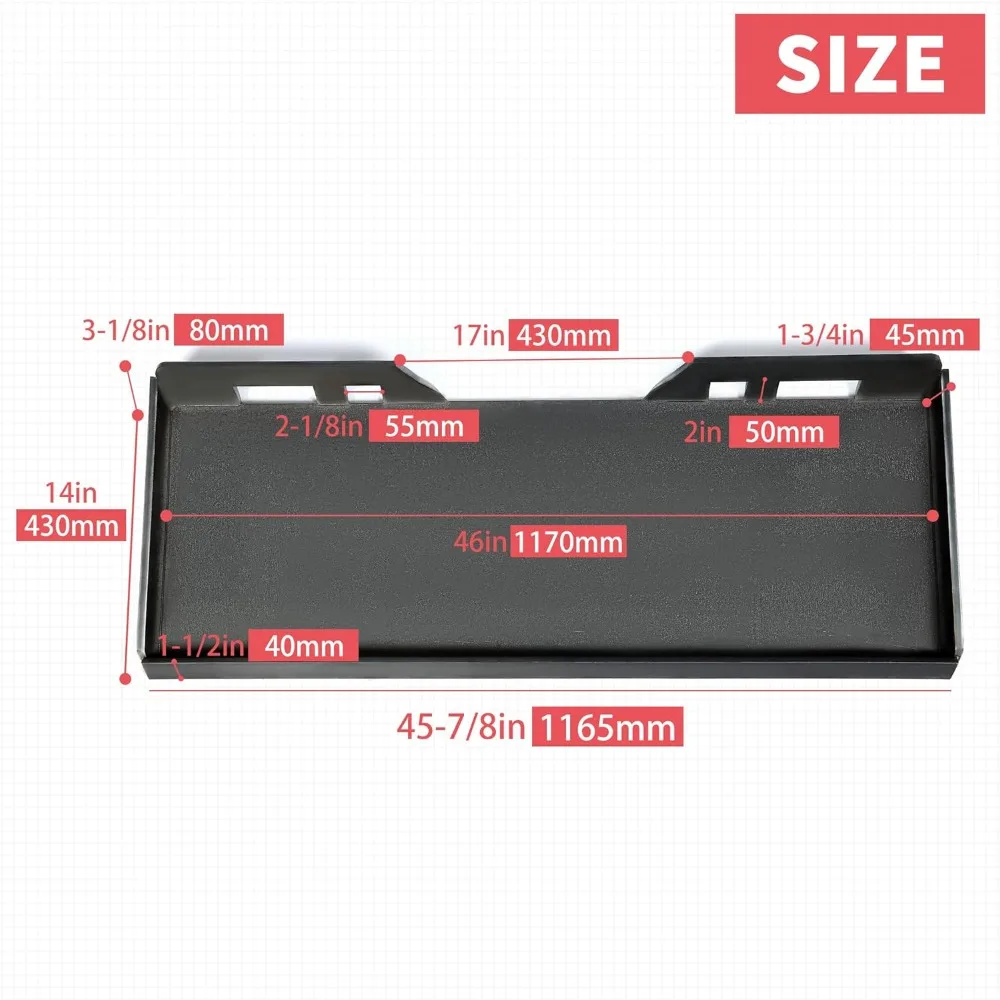 Skid Steer Quick Attach Mount Plate Tractor Loader Adapter with One Year Warranty