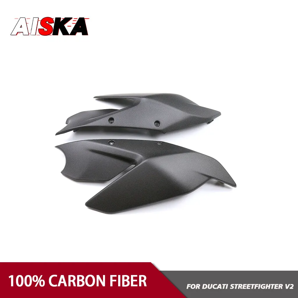 3K Carbon Fiber Front Tank Side Panels For DUCATI Streetfighter V2 2022 2023 2024 Motorcycle Accessories Spoiler Cover Fairing