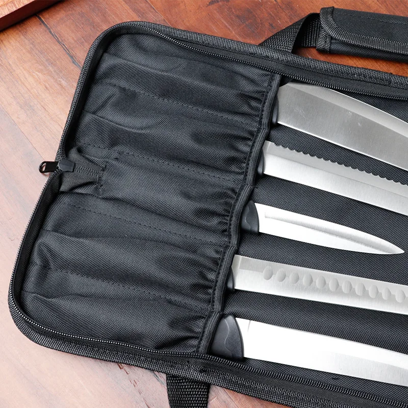 Foldable Knife Roll Bag Chef Knife Bag Knife Carry Bag Case Kitchen Cooking Bag Portable Chef Cooking Tool Knife Storage Bag