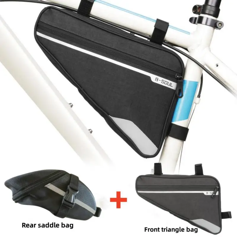 Bike Triangle Bag Bicycle Rainproof Large Capacity Front Tube Frame Bag MTB Road Waterproof Pouch Pannier Accessories