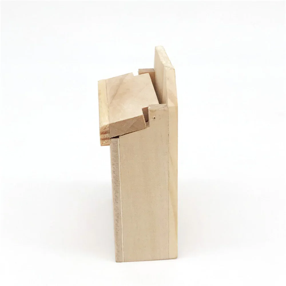 1/12 인형 집 미니어처 나무 빈티지 사서함 미니 우체국 상자 모델 장난감 인형 집 액세서리 장식 ob11 bjd