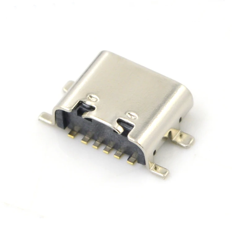 10PCS TYPE-C 6P 6Pin simple type SMD female socket USB3.1 Connector