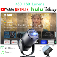 Google TV Netflix Dangbei Freedo 450 ISO Lumens outdoor Portable mini  Projector 4K Rechargeable Battery Dolby Audio for  cinema