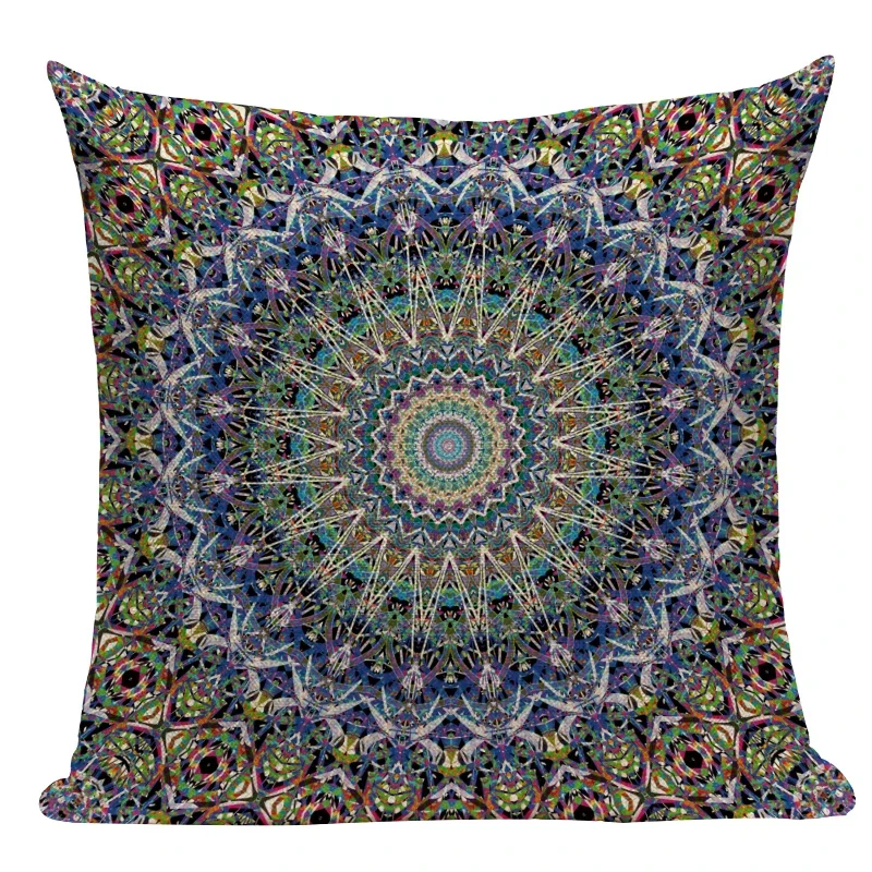 India Bohemia Style Mandala Cushion Cover Throw Pillow Case for Sofa Chair Home Decor Living Room Decoration