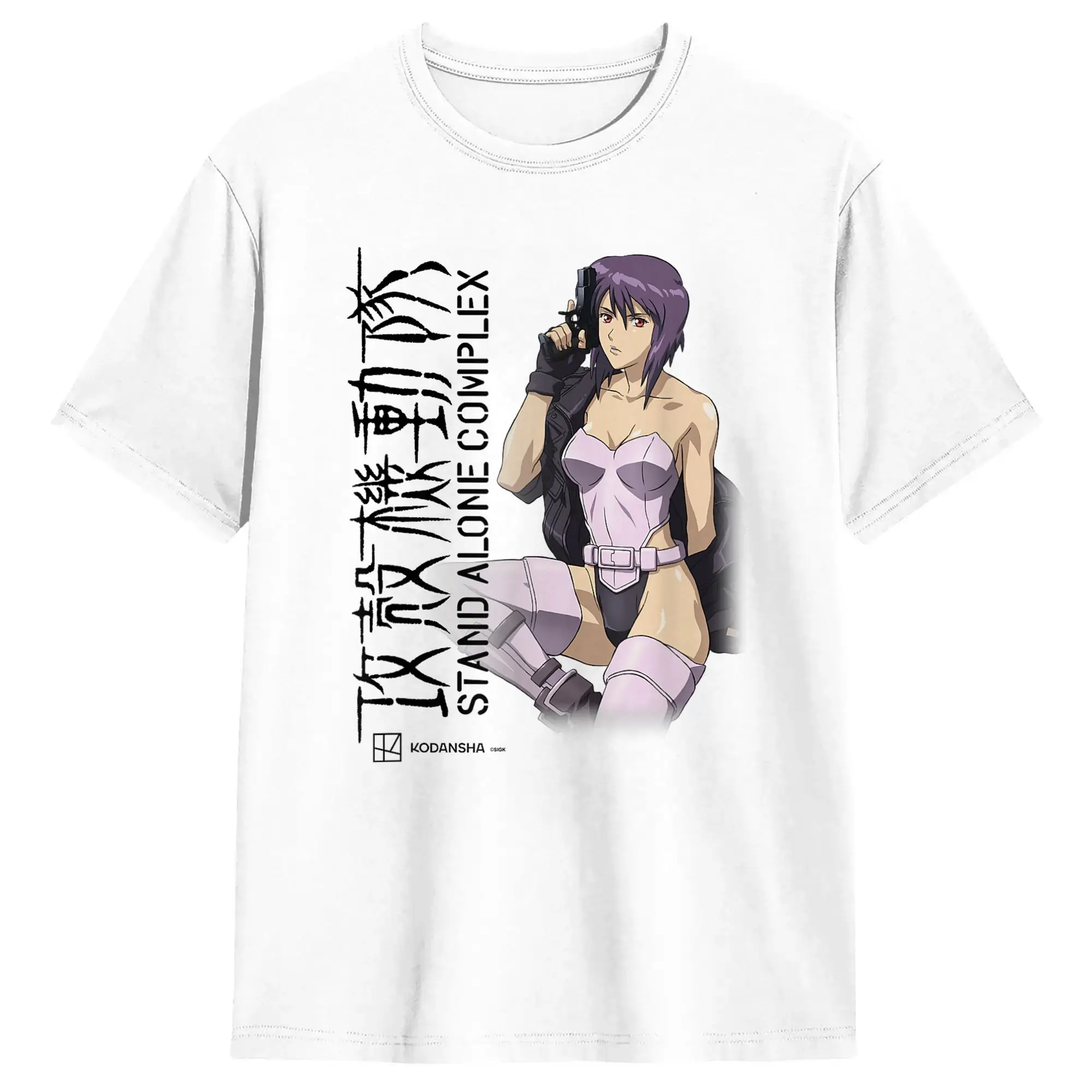 Ghost in the Shell Stand Alone Complex Motoko Profile T-Shirt Summer  T-Shirts Men Cotton Oversized Clothes Short-Sleeved Tshirt