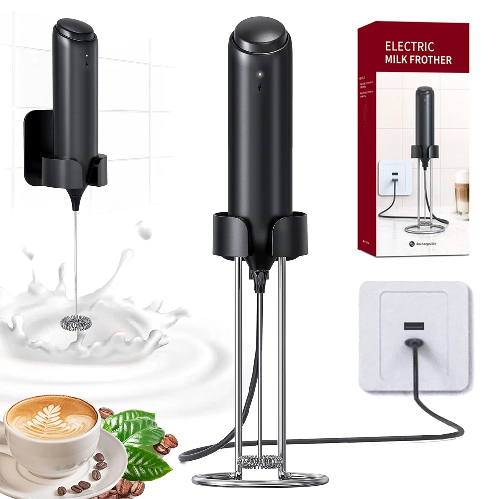 

Wireless Electric Milk Frother Whisk Egg Beater USB Rechargeable Handheld Coffee Blender Milk Shaker Mixer Foamer Food Blender