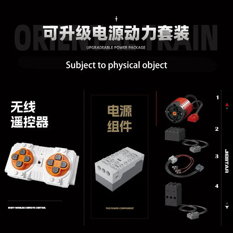 Compatible con bloques de construcción de tren de vapor Retro grande LEGO, modelo de coche ferroviario de alta dificultad, juguetes de ladrillos de potencia PF modificados