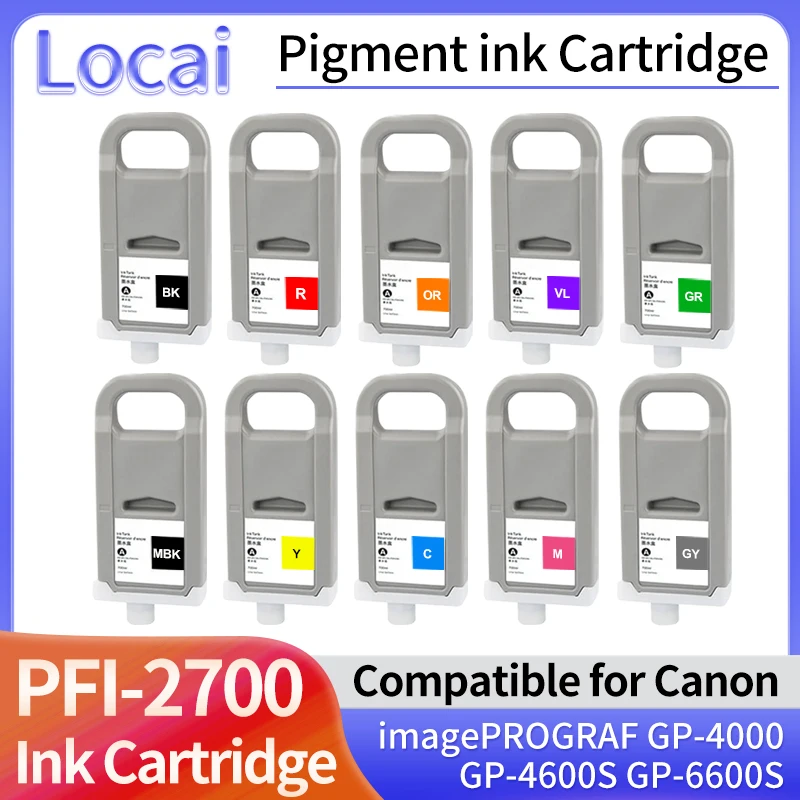 

Чернильный картридж PFI2700 PFI-2700, совместимый с пигментными чернилами Canon imagePROGRAF GP-4000 GP-2000 GP-4600S GP-6600SP