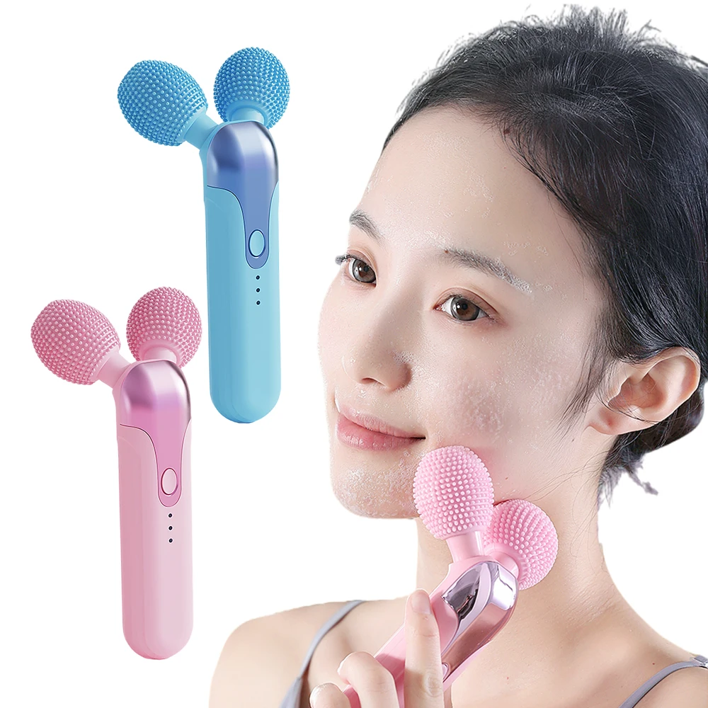 

Y Shape Roller Face Neck Massager Electric 360 Rotate Thin Body Massage Tools Skin Lifting Wrinkle Remover Deep Cleaning Machine
