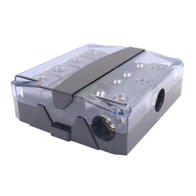 Super Sale LED Car Audio Stereo Fuse Box Block 0/4 Gauge in/Out 60Ax2+100Ax2 Mini ANL Car Audio Amplifier Modification