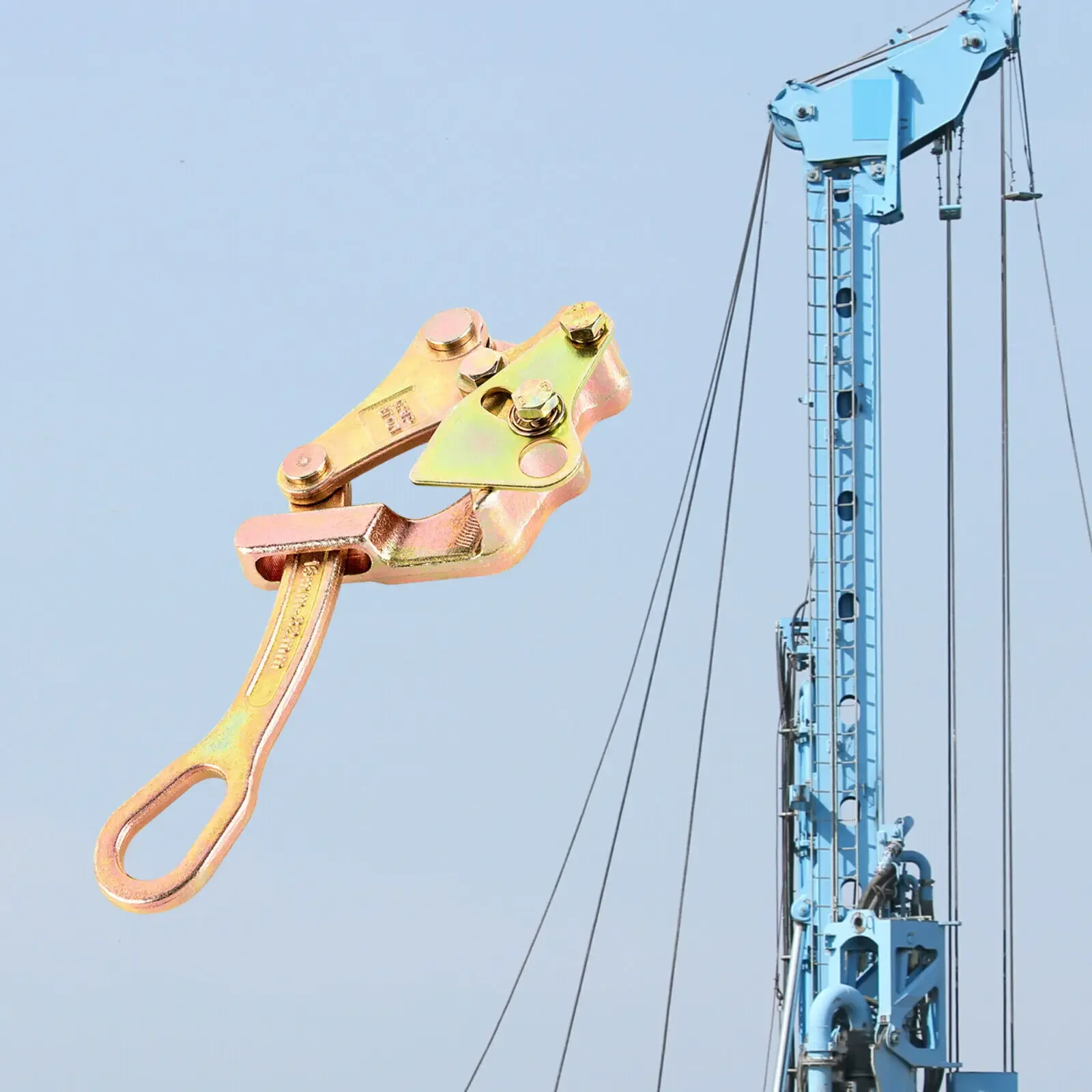 3 طن الصلب كابل قبضة مجتذب 6600 رطل قدرة الفك المشبك أداة للتعامل مع سلك حبل #1