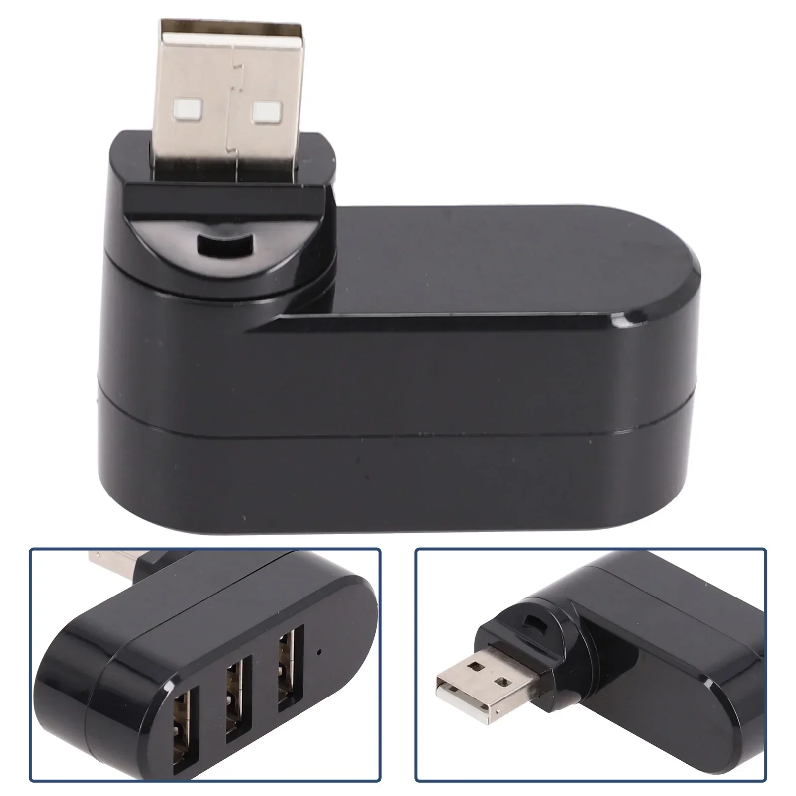 3 Port USB 2.0 Rotating Splitter Adapter Hub High Speed Rotate Splitter Adapter PC Laptop Notebook Accessories