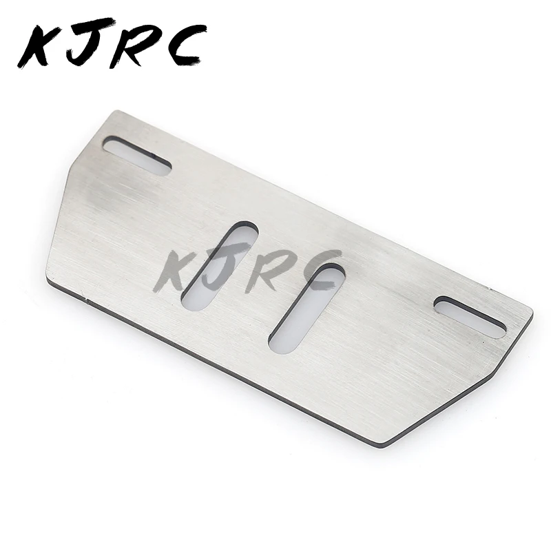 KJRC-Steel Front Armor Skid Plate, Peças de Atualização Do Carro, RC Crawler, Traxxas, TRX4, Axial, SCX10, 1:10