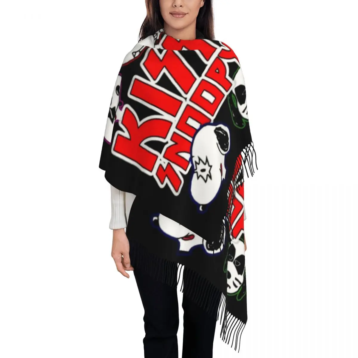 

Custom Printed Cartoon Snoopy Scarf Men Women Winter Fall Warm Scarves Shawl Wrap