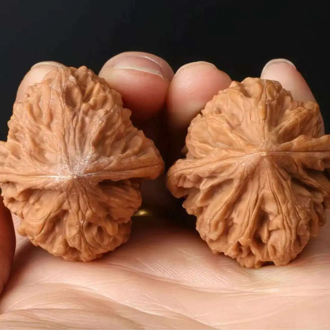 Natural Wild Chicken Heart Matched Pair Wenwan Walnuts Classic Chinese Hand Play Pieces For Men Stress Relief Gift 39mm To 46mm