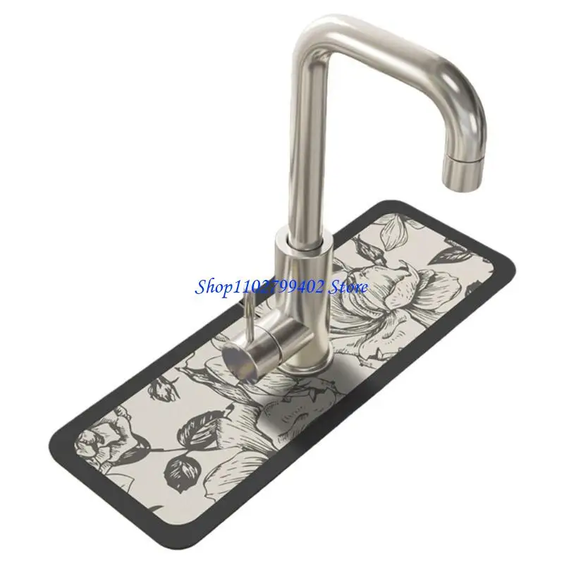 

547F (1 упаковка) Коврик для слива воды для кухни, впитывающие защитные приспособления для раковины на столешнице, для ванной и