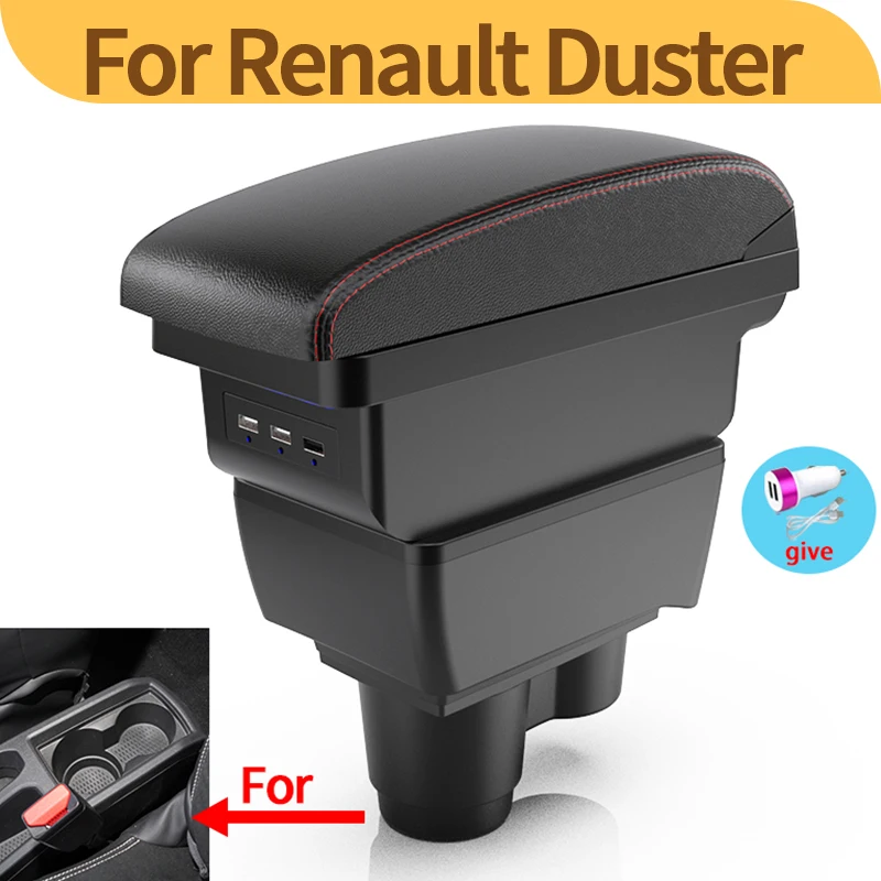 For Renault Duster Armrest For Dacia Duster Armrest Box 2019 2020 2021 2022 2023Center Console Storage Box Decoration Accessorie