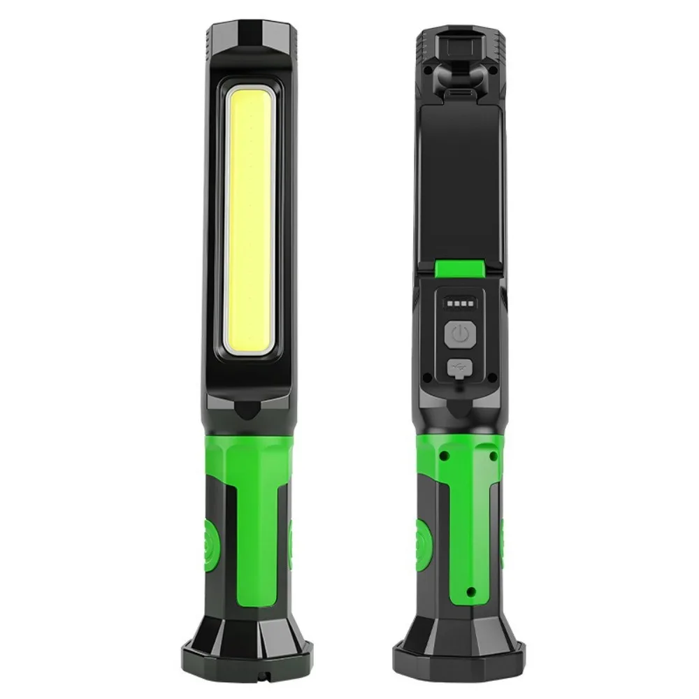 Long Strip 2-in-1 White Red COB Flashlight Magnetic Super Bright Multifunctional Work Torch for Vehicle Maintenance Inspection