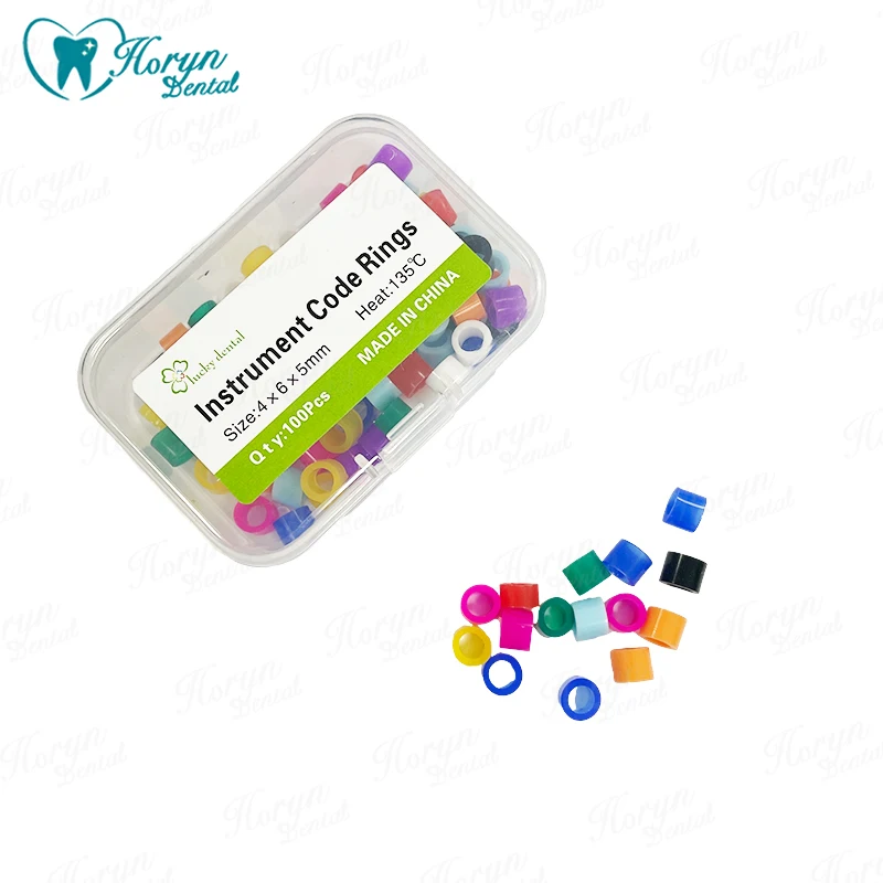 

Dental Lab Instrument Code Rings 100pcs Orthodontic Circle Multi-Color Silicone