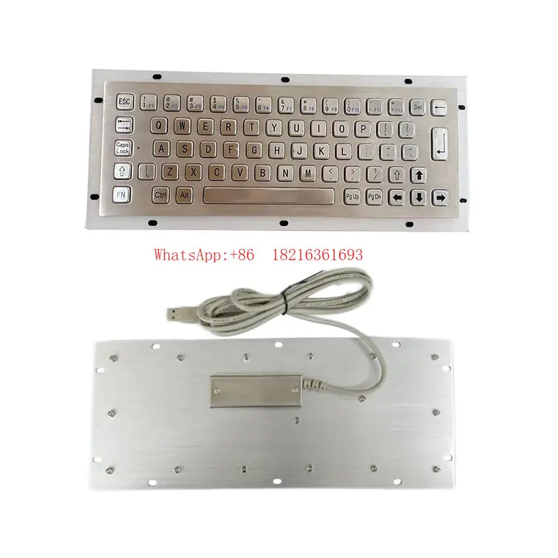 Industrial computer embedded installation, dustproof and waterproof, stainless steel HR3001 industrial keyboard