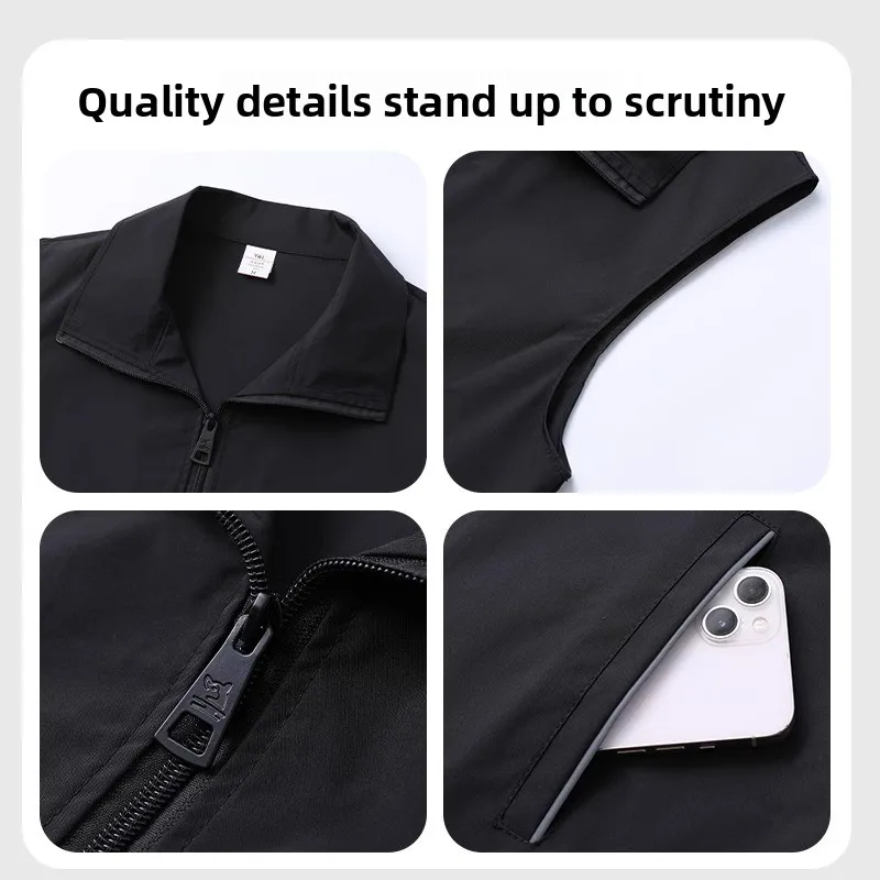Customized Waterproof Breathable Workwear Vest With Logo Printing For Sf Express Logistics Transportation