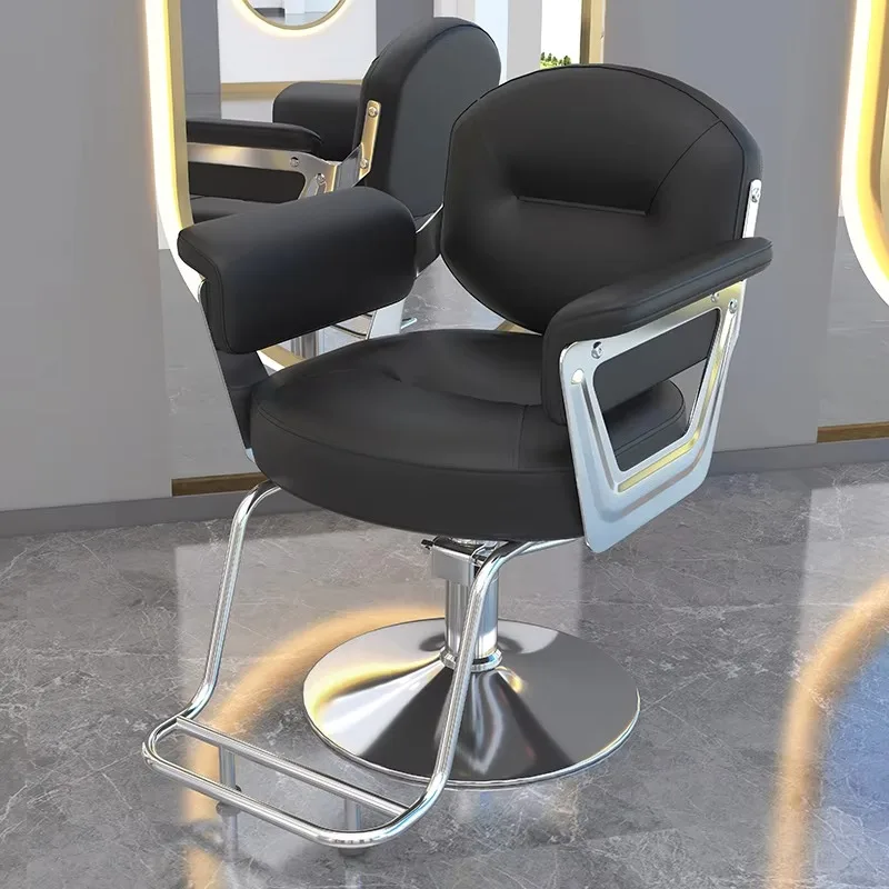 Professional Manicure Chair Reclining Hairdresser Chairs Nail Salon Shampoo Hair Stylist Brow Eyelash Spa Barber Decoration Red