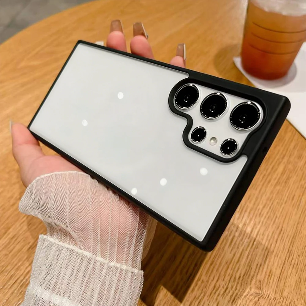 Weiche Silikon-Matte Handyhülle für Samsung Galaxy S25 Ultra Funda S26 S24 FE S23 S26ultra Schützende Hülle mit Trageriemen Fundas Capa