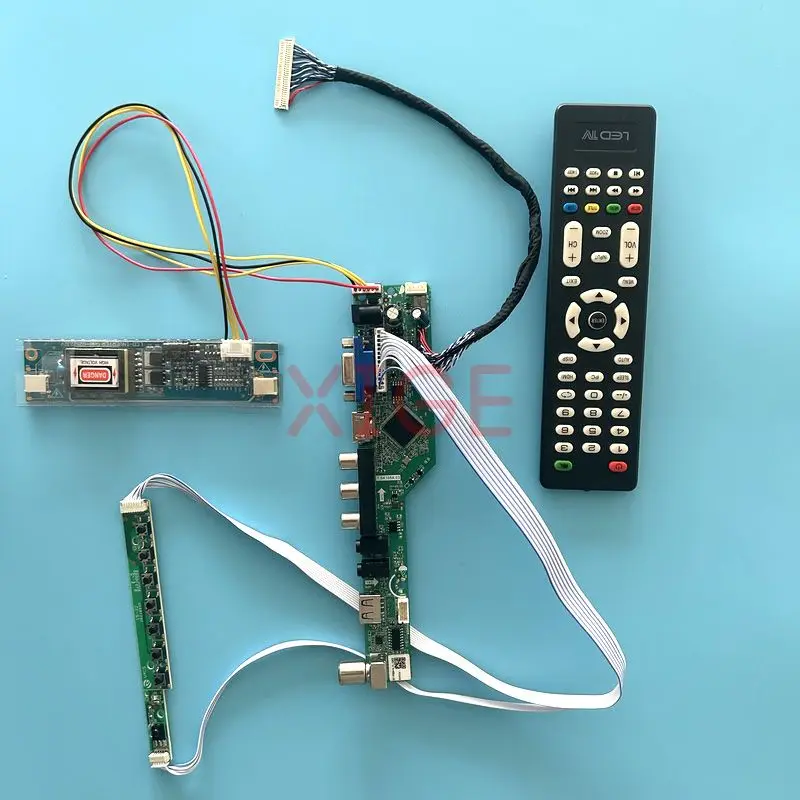 LCD Controller Driver Board Fit M200O1 MT200LW01 M200RW01 2CCFL 1600*900 VGA+HDMI+AV+USB+IR Screen Kit DIY 30 Pin LVDS TV Analog