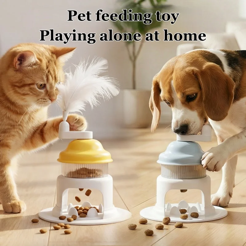 Rotierender Haustier-Snackspender Langsame Fütterung Katzenspielzeug Hundespielzeug Selbstbeschäftigungspad Stressabbau Interaktives Haustier-Aktivitätsspielzeug