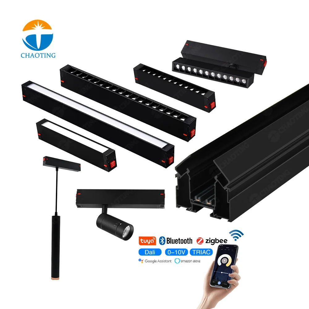 

Stretch Tension Fabric Ceil Rail LED Magnetic Track Light Aluminum Profile AC220v Magnetic Track Rail For Russia Stretch Ceiling