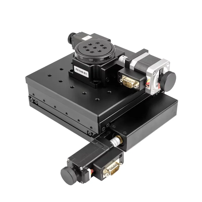 Fasi motorizzate a 3 assi XY + rotazione Tabella di spostamento multiasse XY (15MM) R(diametro60mm)